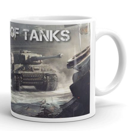 World of Tanks Tigris tank egyedi neves feliratos gamer 360 fokos mintás bögre