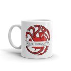 Trónok Harca House Targaryen háromfejű vörös sárkány mintás egyedi neves feliratos bögre