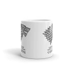 Trónok Harca Stark-ház Winter Is Coming rémfarkas mintás egyedi neves feliratos bögre