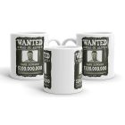 WANTED vadnyugati körözési plakátos egyedi fényképes vicces bögre