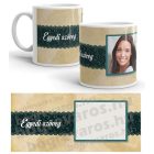 Fényképes bögre, csipke