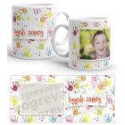 Fényképes bögre, gyerek mancs