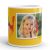 Színes tenyérlenyomatos egyedi feliratos saját fotós gyerek bögre