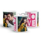 LOVE feliratos modern egyedi saját fotós páros szerelmes bögre
