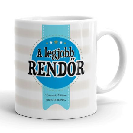 A legjobb rendőr limited edition egyedi neves bögre