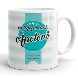 A legkedvesebb ápolónő limited edition egyedi neves bögre