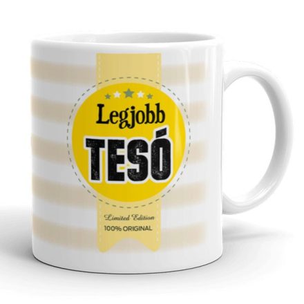 Legjobb tesó egyedi neves bögre limited edition