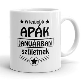 Legjobb apa szülinapi bögre válaszható hónappal