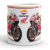 Repsol honda rc213v gp verseny motorok 26-os és 93-as rajtszámmal valamint repsol és honda logóval egyedi neves mintás fehér bögre