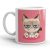 Morcos Grumpy Cat pink alapon egyedi neves vicces irodai bögre