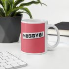 Morcos Grumpy Cat pink alapon egyedi neves vicces irodai bögre