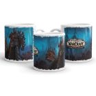 World of Warcraft: Shadowlands mintás bögre egyedi névvel feliratozva ajándék ötletként Bolvar Fordragon karakterével és hivatalos logóval