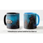 World of Warcraft: Shadowlands mintás bögre egyedi névvel feliratozva ajándék ötletként Bolvar Fordragon karakterével és hivatalos logóval