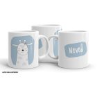 Egyedi névre írható lámás bögre