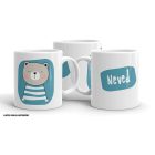 Egyedi névre írható macis bögre