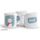 Egyedi névre írható nyuszis bögre