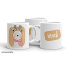 Egyedi névre írható őzikés bögre