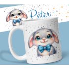 Aranyos nyuszis bögre saját névvel