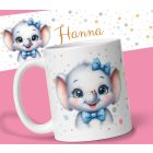 Aranyos elefántos bögre saját névvel