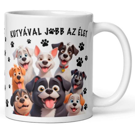 Kutyával jobb az élet bögre