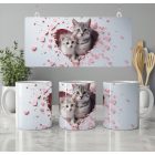 Cicás szíves bögre – aranyos ajándék macskarajongóknak