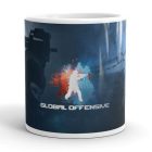 Counter-Strike Global Offensive egyedi neves feliratos gamer 360 fokos mintás bögre