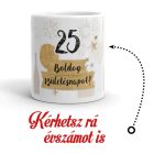 Boldog születésnapot egyedi számmal és névvel kérhető bögre