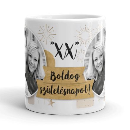 Születésnapi évszámos fényképes bögre 