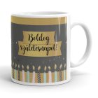 Boldog születésnapot egyedi számmal és névvel kérhető gyertyás bögre