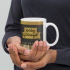 Boldog születésnapot egyedi számmal és névvel kérhető gyertyás bögre