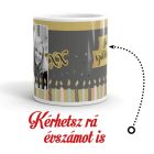 Boldog születésnapot fényképes és egyedi számmal kérhető gyertyás bögre