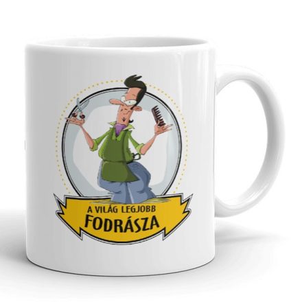 A világ legjobb fodrásza egyedi neves bögre