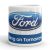 Ford logó bring on tomorrow felirattal kék sávos márvány mintás egyedi neves 360 fokos mintás bögre