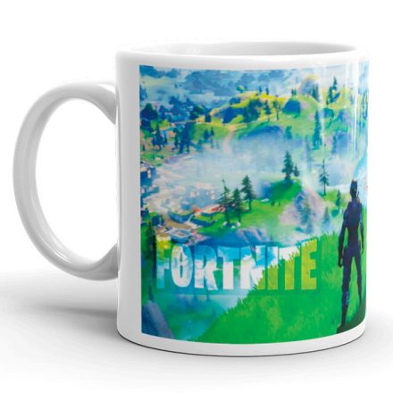  Fortnite egyedi neves feliratos gyerek gamer 360 fokos mintás bögre
