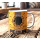 Gitár Mintás Kávés Bögre