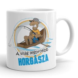 A világ legprofibb horgásza egyedi neves bögre