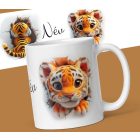 Tigrises bögre saját névvel 