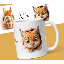 Hiúz bögre saját névvel 