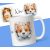  Egyedi névvel kérhető falból kibújó és átmászó cuki welsh corgi kiskutya mintás fehér kerámia gyerek bögre Név felirattal