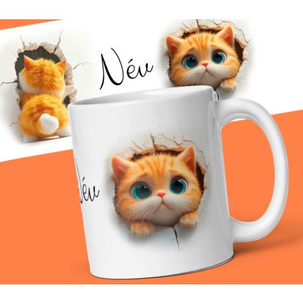 Cicás bögre saját névvel