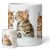 Cirmos bengáli kiscicás mancsmintás egyedi neves gyerek és női bögre