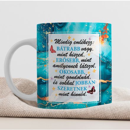 Motivációs idézetes bögre – inspiráló ajándék mindennapokra