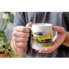 Lotus Elise sportautó akvarell hatással egyedi neves 360 fokos mintás bögre