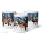 Szarvas télen bögre