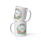 Virágos bögre névvel